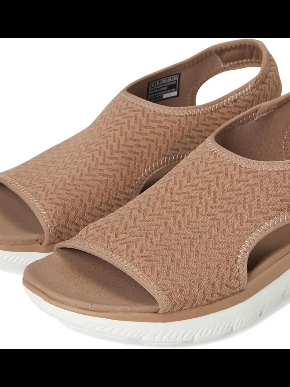 Skechers Summits Outta Here Yoga Foam Stretch Fit Sandals in Mocha Women's Sz 7